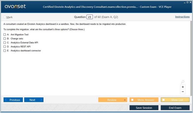 Certified Einstein Analytics and Discovery Consultant Premium VCE Screenshot #3